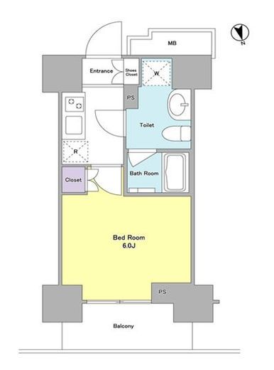 ラベイユ麻布十番 1204 間取り図