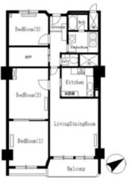 麹町三番町マンション 3階 間取り図