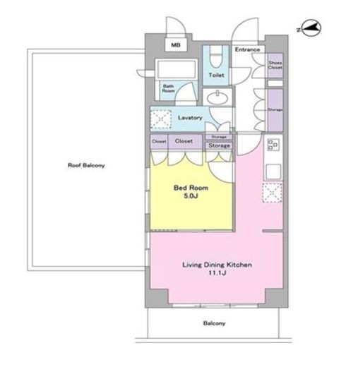 シティカレント代官山 413 間取り図