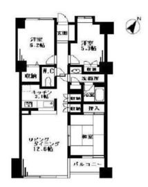 ディオレ西新宿 5階 間取り図