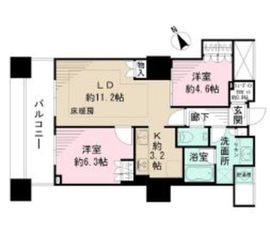 ザ・パークハウス西新宿タワー60 7階 間取り図