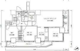 パークキューブ愛宕山タワー 1302 間取り図