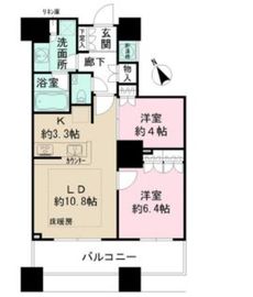 ザ・パークハウス西新宿タワー60 6階 間取り図