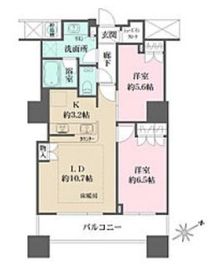 ザ・パークハウス西新宿タワー60 5階 間取り図