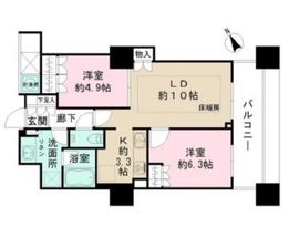 ザ・パークハウス西新宿タワー60 5階 間取り図