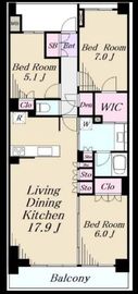 プラウドシティ阿佐ヶ谷 5階 間取り図