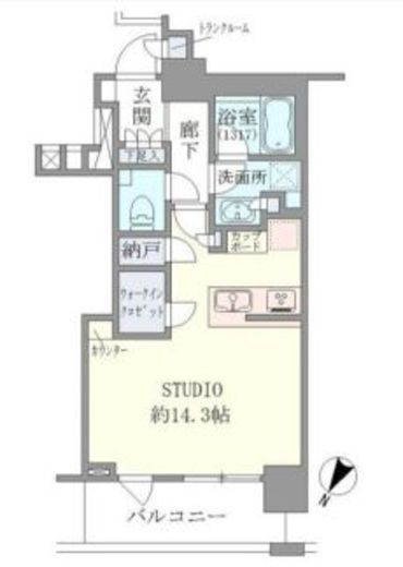 ブリリアザ・タワー東京八重洲アベニュー 4階 間取り図