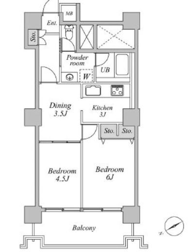 六本木ビュータワー 12階 間取り図