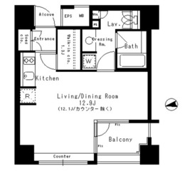 パークアクシス神楽坂ステージ 703 間取り図