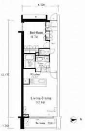 フロンティアレジデンス南麻布 211 間取り図