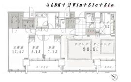 THE ROPPONGI TOKYO CLUB RESIDENCE 39階 間取り図