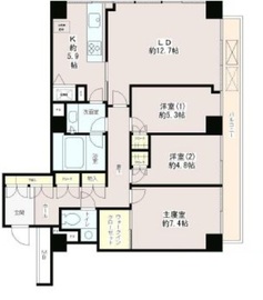 小石川パークタワー 3階 間取り図