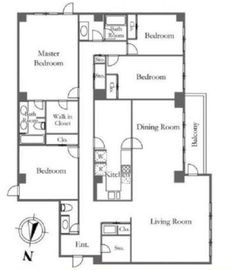 ウィスタリア南麻布 201 間取り図