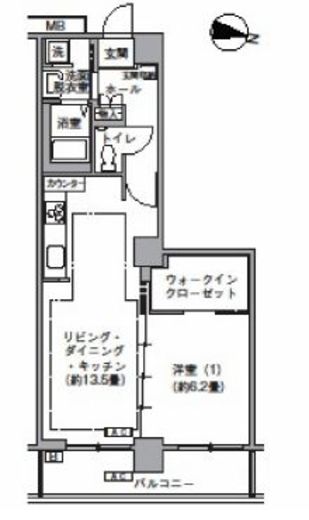 トリニティー芝浦 904 間取り図