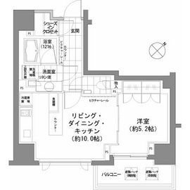 パークハビオ渋谷 1311 間取り図