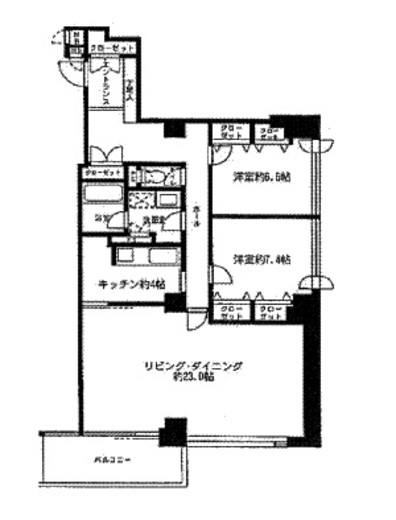 リバージュ品川 202 間取り図