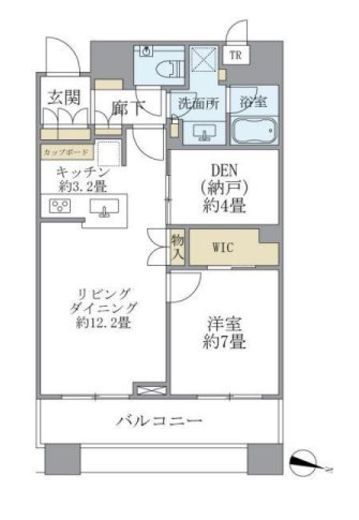 ブリリアタワーズ目黒 26階 間取り図