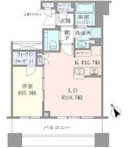 ブリリアタワーズ目黒 10階 間取り図