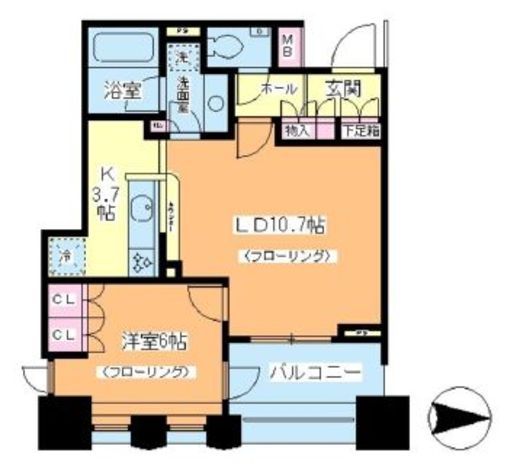 フォレスト早稲田レジデンス 4階 間取り図
