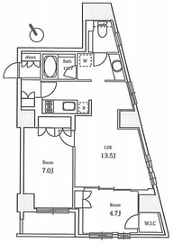 JP noie 小石川富坂 (ジェーピーノイエ小石川富坂) 1502 間取り図