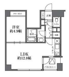 レジデンス白金高輪 602 間取り図