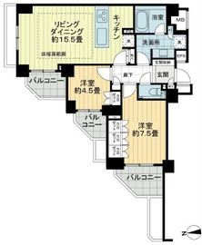 ライオンズ外苑の杜 1階 間取り図