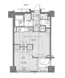 サンクタス築地 8階 間取り図