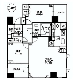 パークコート高輪ヒルトップレジデンス 4階 間取り図