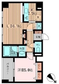 ラポール三田 505 間取り図