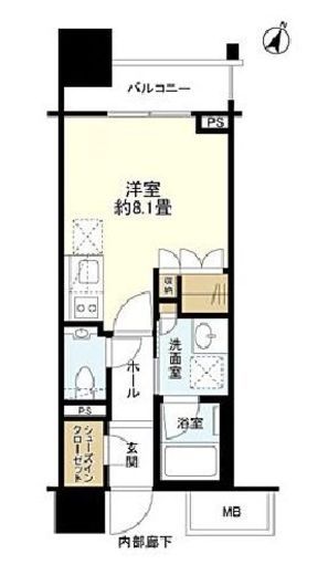 イニシアイオ西麻布 7階 間取り図