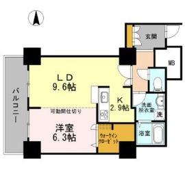 品川シーサイドビュータワー1 1514 間取り図