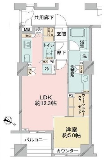 プレミスト日本橋浜町リデアル 10階 間取り図