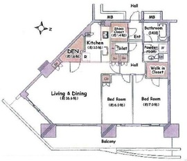 アーバンドックパークシティ豊洲タワー 20階 間取り図