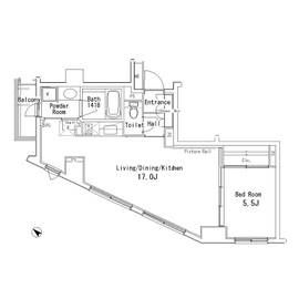 パークアクシス六本木檜町公園 403 間取り図