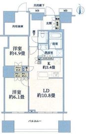 富久クロスコンフォートタワー(Tomihisa Cross)  3階 間取り図