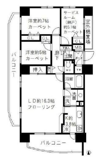 Be Cityキャナルウイング 3階 間取り図