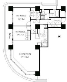 リバーポイントタワー 1912 間取り図