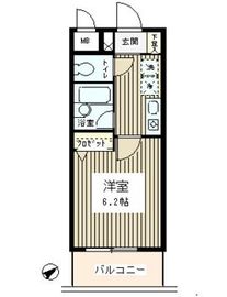 ルベールデュソレイユ 207 間取り図