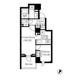 グランスイート広尾 2階 間取り図