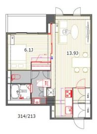 フロンティアテラス目黒 314 間取り図