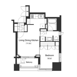 LaSante麻布十番 1002 間取り図