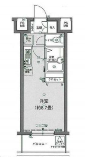 エスコート麻布十番 5階 間取り図