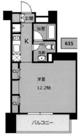 ニューシティアパートメンツ亀戸 615 間取り図