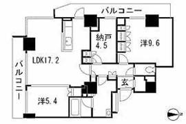 パークキューブ愛宕山タワー 1802 間取り図