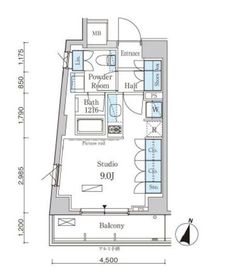 パークアクシス自由が丘テラス 407 間取り図