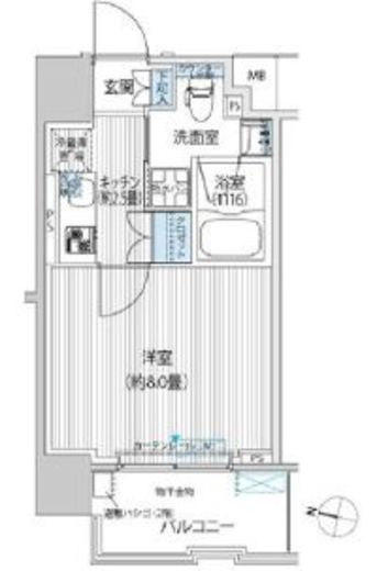 コスモグランス南品川 801 間取り図
