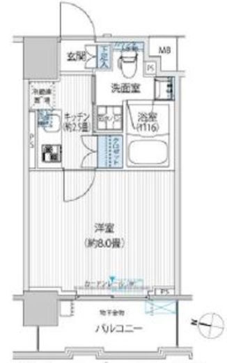 コスモグランス南品川 903 間取り図