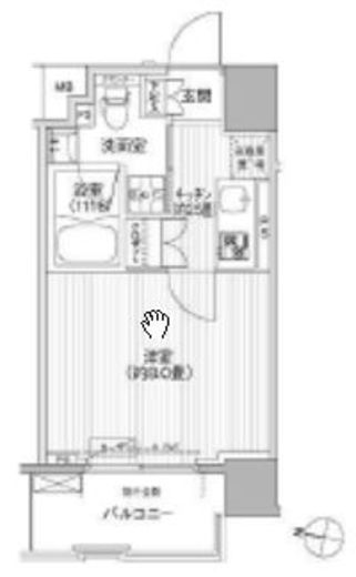 コスモグランス南品川 1005 間取り図