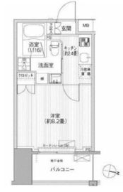 コスモグランス南品川 711 間取り図