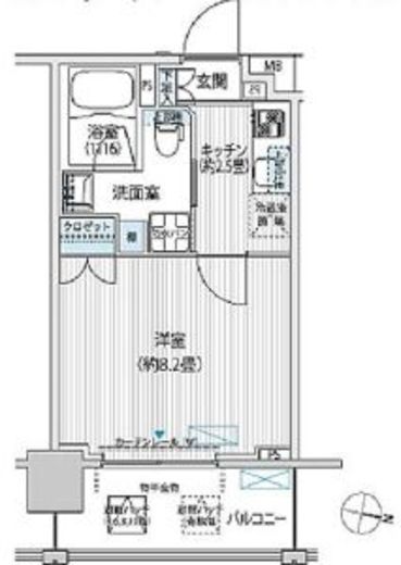 コスモグランス南品川 513 間取り図